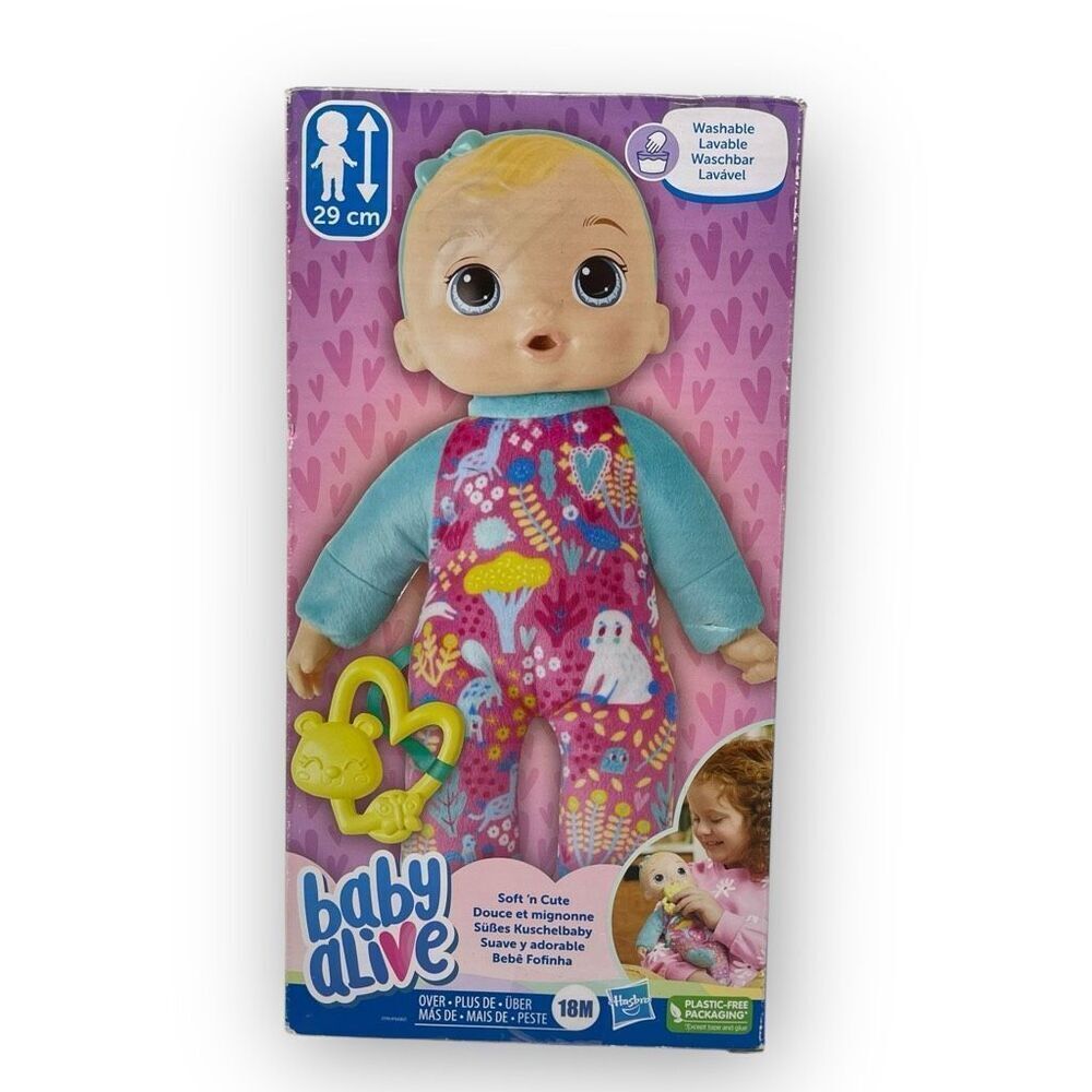 Baby Alive Soft n' Cute Hasbro 11" 18M Doll New NIB